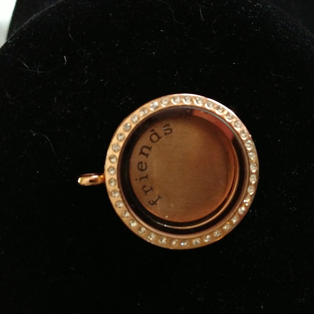 Origami Owl rose gold locket